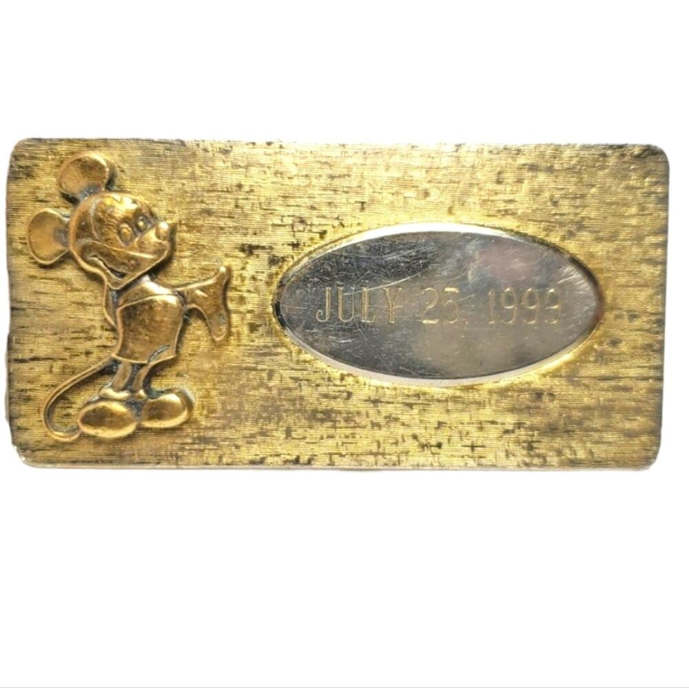 Disney Vintage Mickey Mouse Gold-Toned Money Clip